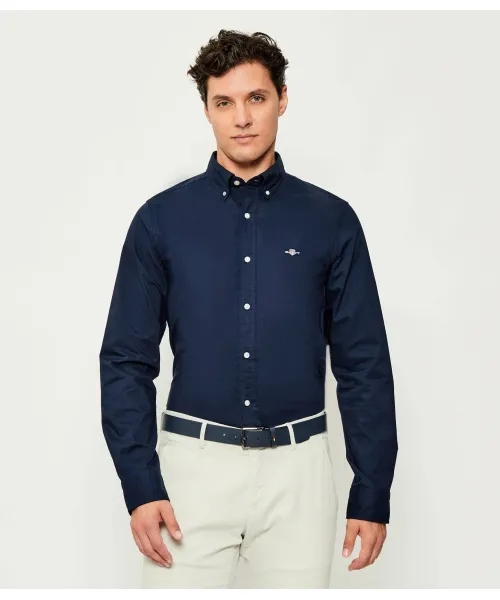 

Рубашка из поплина Slim fit Gant, синий