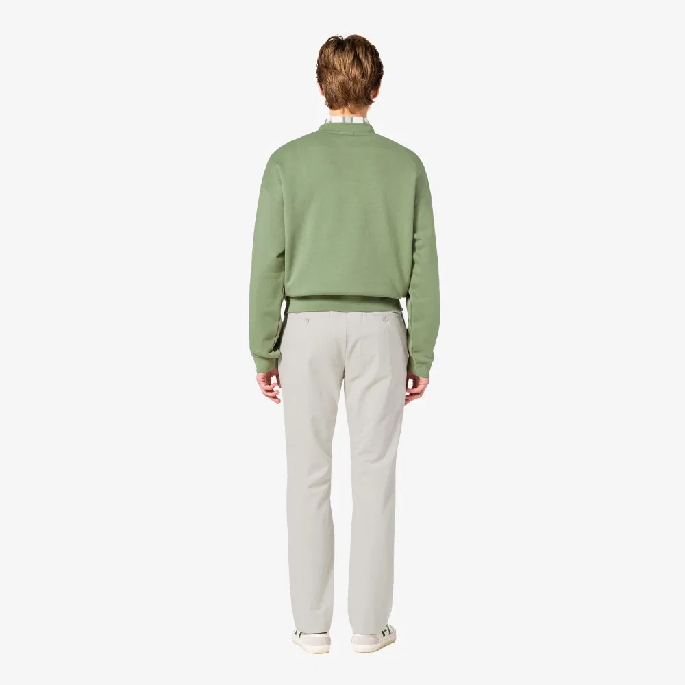 Мужские брюки в рубчик с начёсом кремовые от Lacoste — фото 2