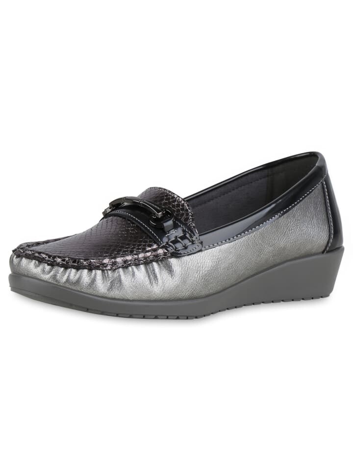 

Мокасины VAN HILL Anna, цвет grau silber lack