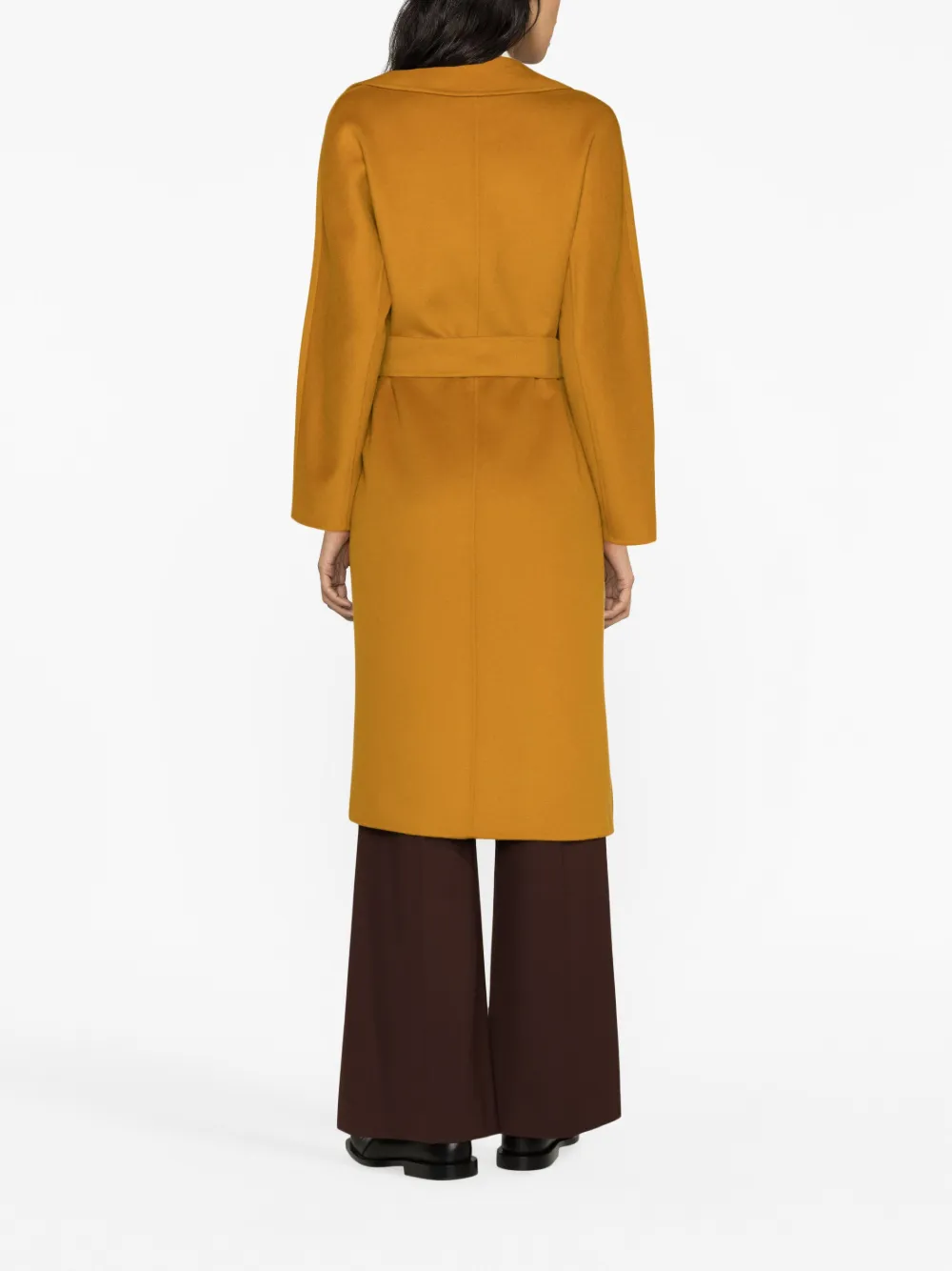 Трикотажное пальто с поясом Max Mara, оранжевый — фото 4