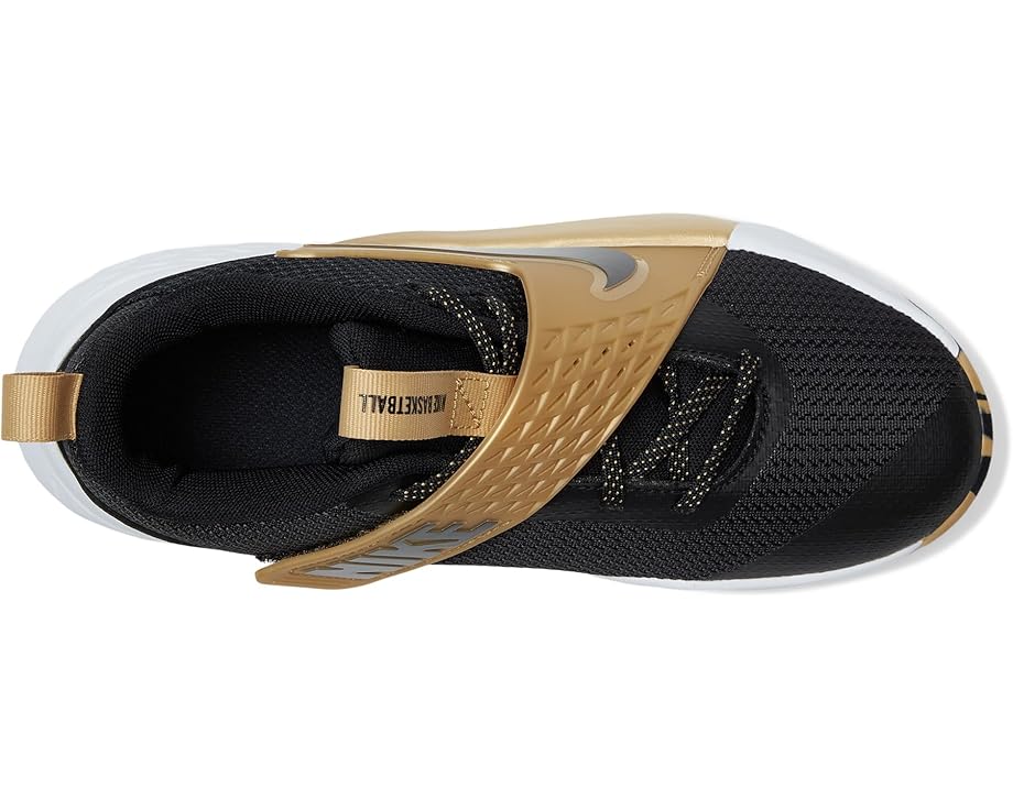 Кроссовки Nike Kids Team Hustle D 12, цвет Black/Black/Metallic Gold/White — фото 2