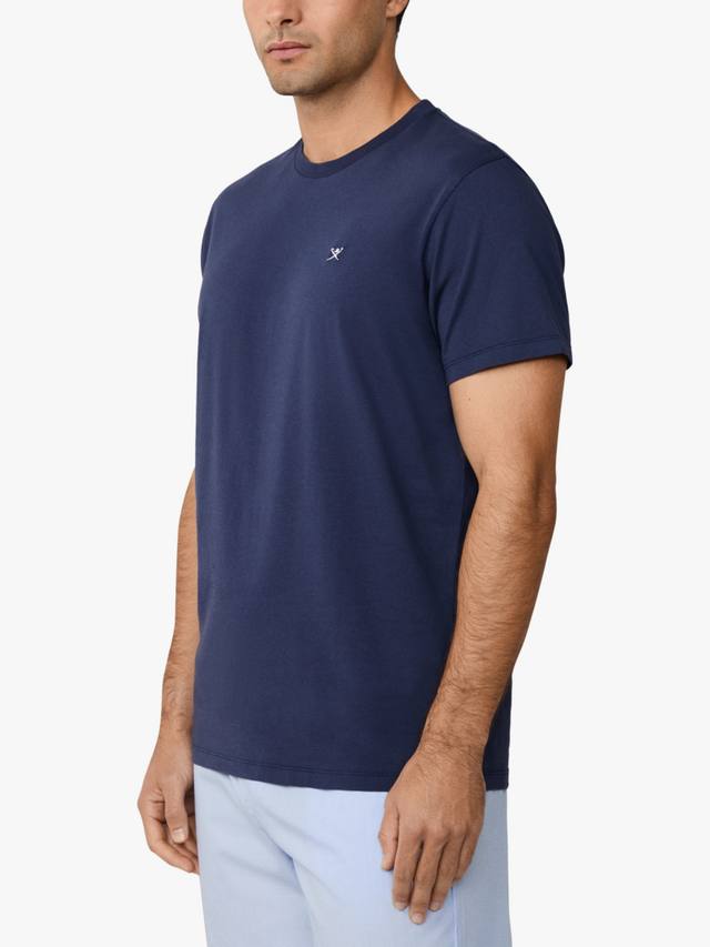 

Хлопковая футболка для отдыха из джерси Hackett London, Navy