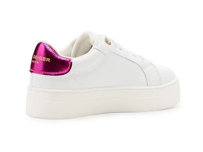 Кроссовки с металлическим сердечком Mini Laney Love Heart Kurt Geiger London Kids, White — фото 4