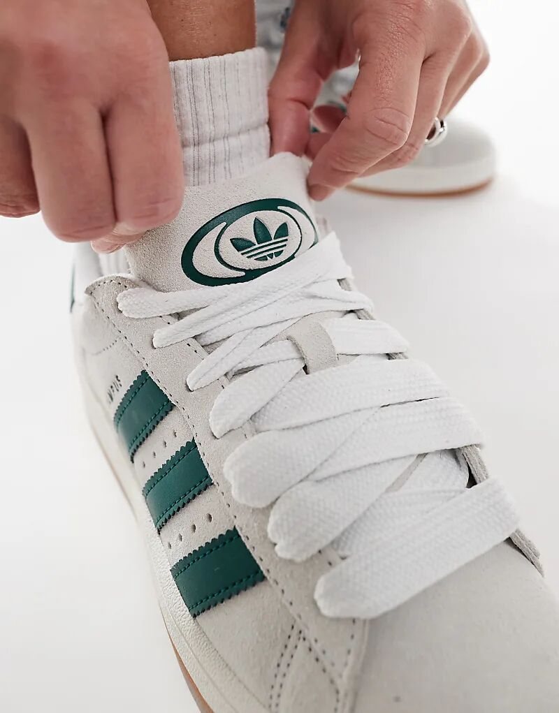 Кроссовки Campus 00s белого и зеленого цвета adidas Originals — фото 4