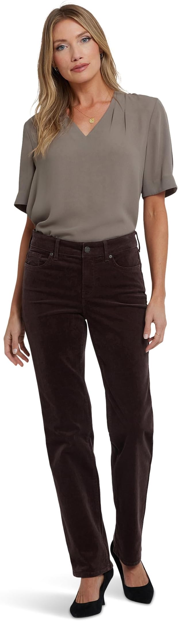 

Брюки NYDJ Women's Cord Marilyn Straight, Bitter Chocolate