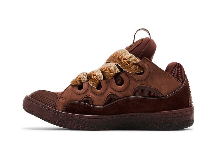 Кроссовки Lanvin Curb Sneakers Speckled Effect - Brown, коричневый — фото 3