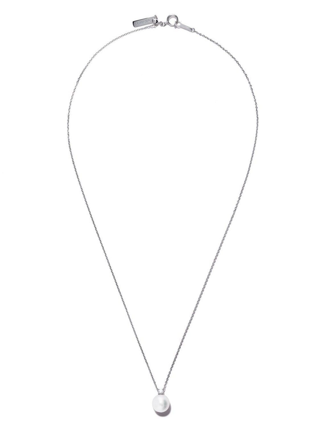 

Колье из белого золота с жемчугом и бриллиантом TASAKI, серебряный