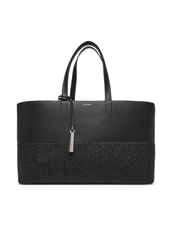 

Сумочка Ck Mixmedia Shopper_Raffia K60K613167 Calvin Klein, черный