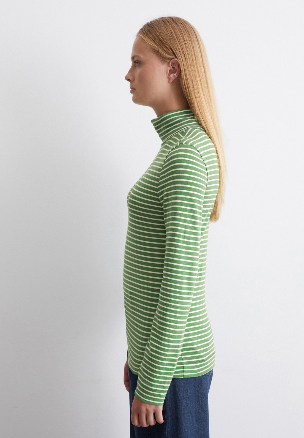 

Топ с длинными рукавами TURTELNECK STRIPES Marc O'Polo DENIM, зеленый