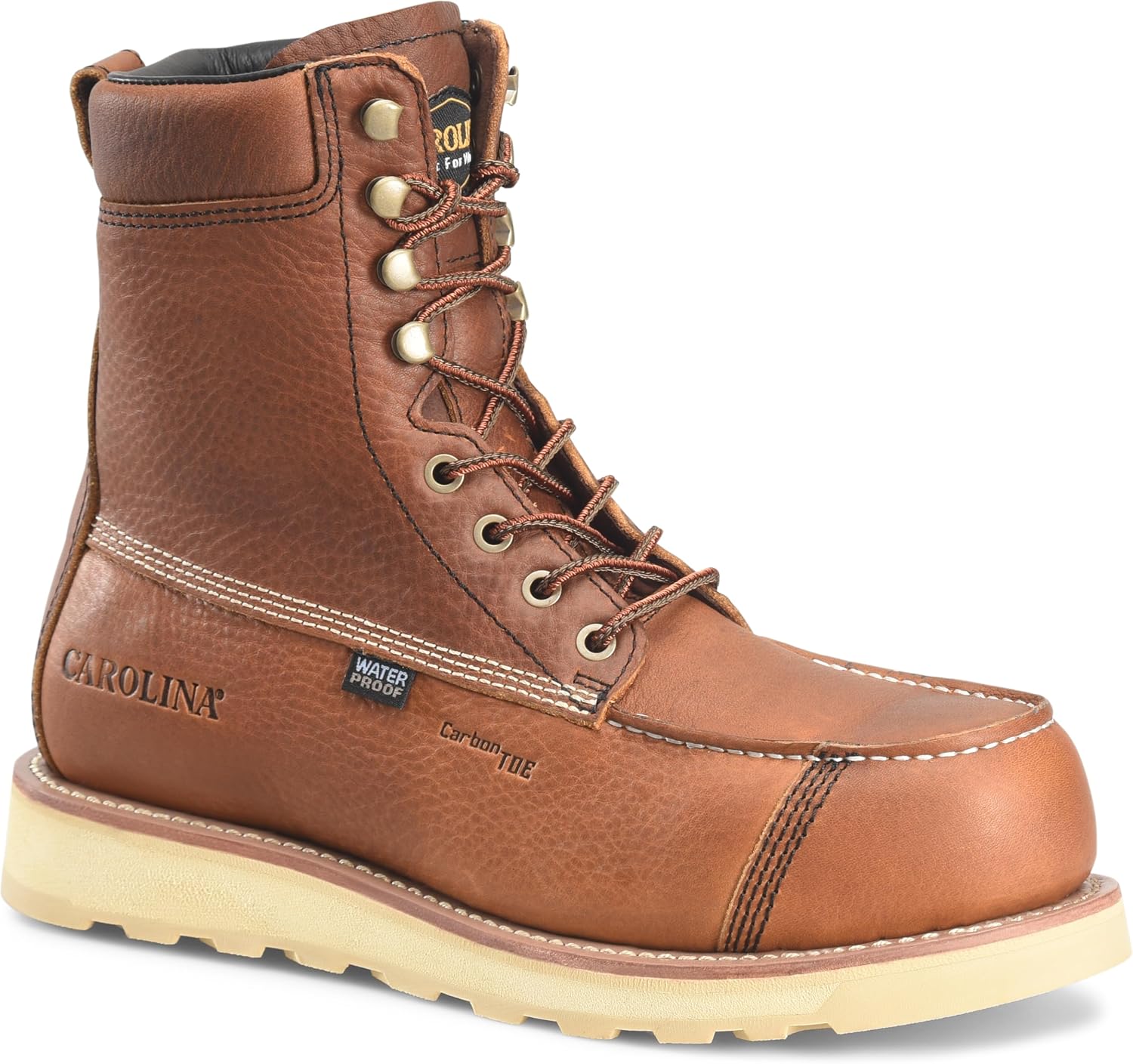 

Ботинки Carolina Staple Gun с углеродным композитным носком, водонепроницаемые, мужские, из кожи цвета руэт, с защитой EH, маслостойкая и противоскользящая подошва, Tan