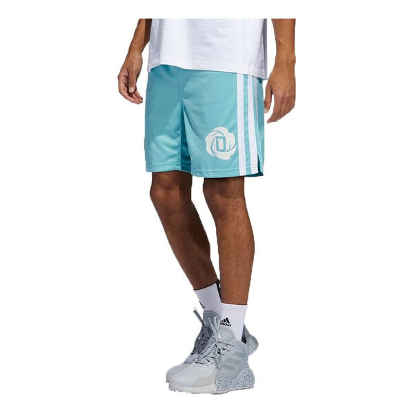 

Шорты men's rose short ross stripe patchwork print loose basketball sports shorts sky blue Adidas, голубой