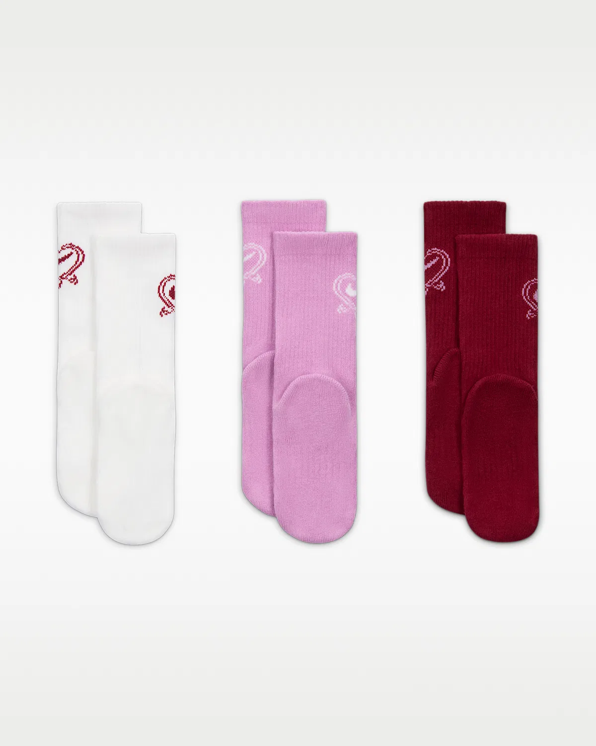 Детские носки Dri-FIT V-day Crew Socks (3 пары) Nike, Sail — фото 3