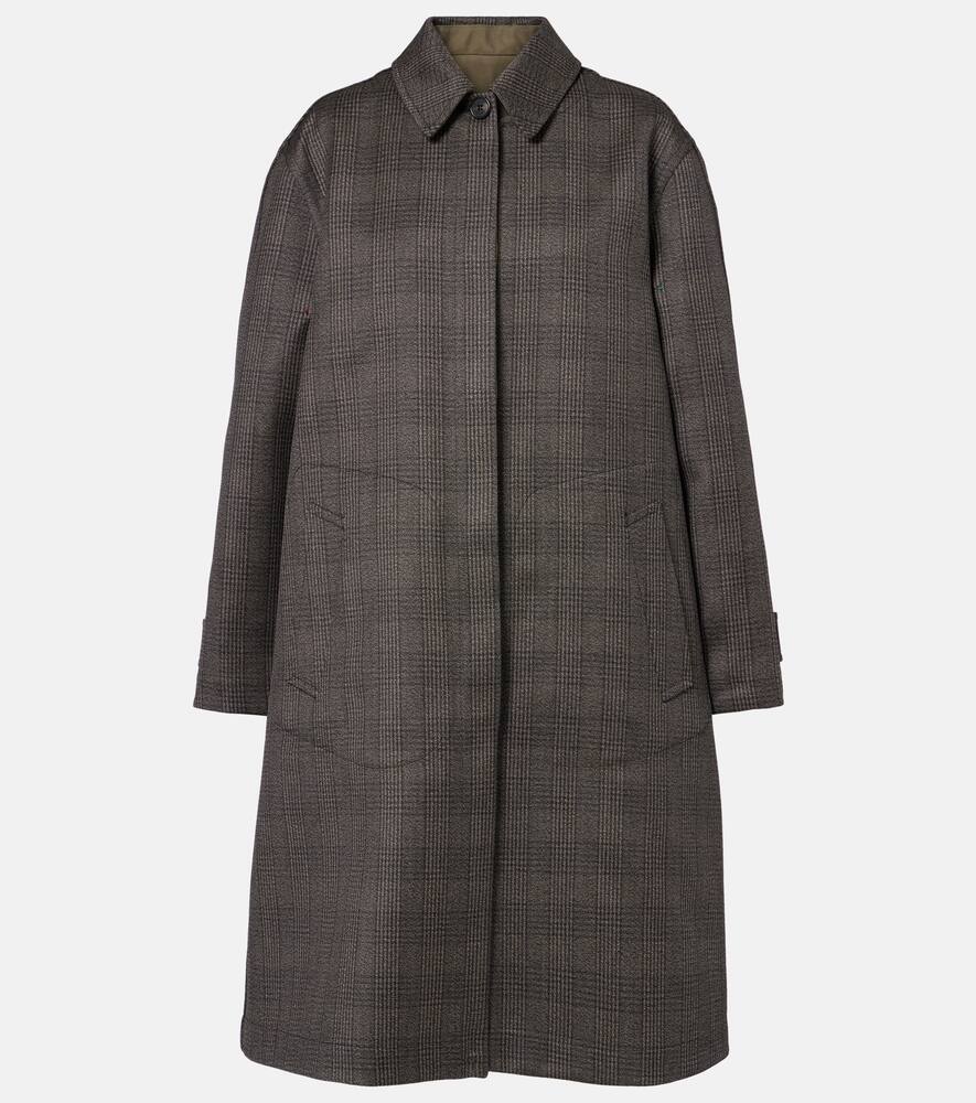 

Паломар реверсивное пальто из шерсти и шелка The Row, Black/Light Brown