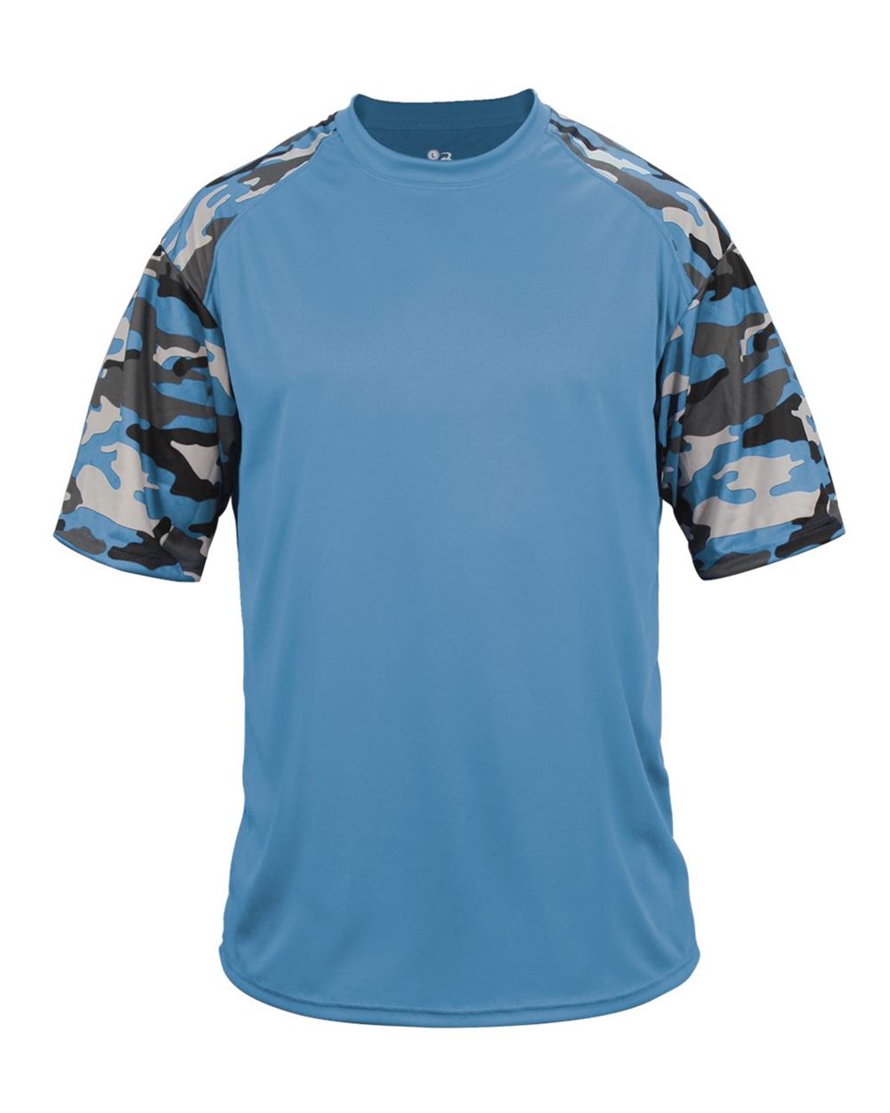 

Спортивная футболка камуфляжного цвета Badger, цвет columbia blue/ columbia blue camo