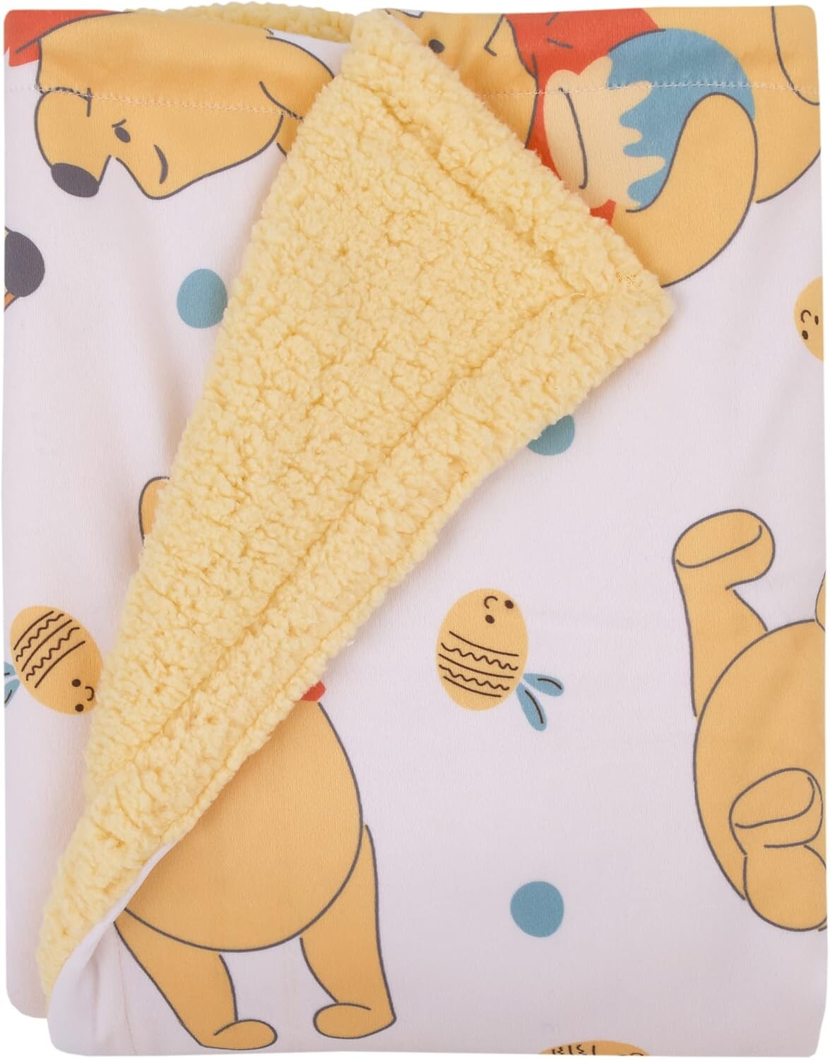 

Супермягкое детское одеяло из шерпы желтого, оранжевого и белого цвета Disney Winnie The Pooh Summertime Fun NoJo, Winnie The Pooh - Summertime Fun