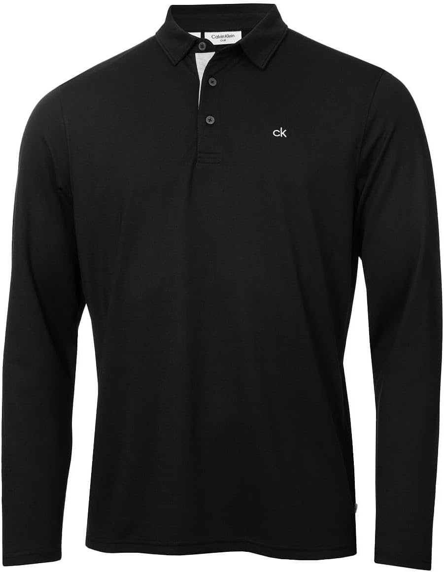 

Мужская рубашка-поло Bayard с длинным рукавом Calvin Klein, легкая, эластичная, для гольфа, Black