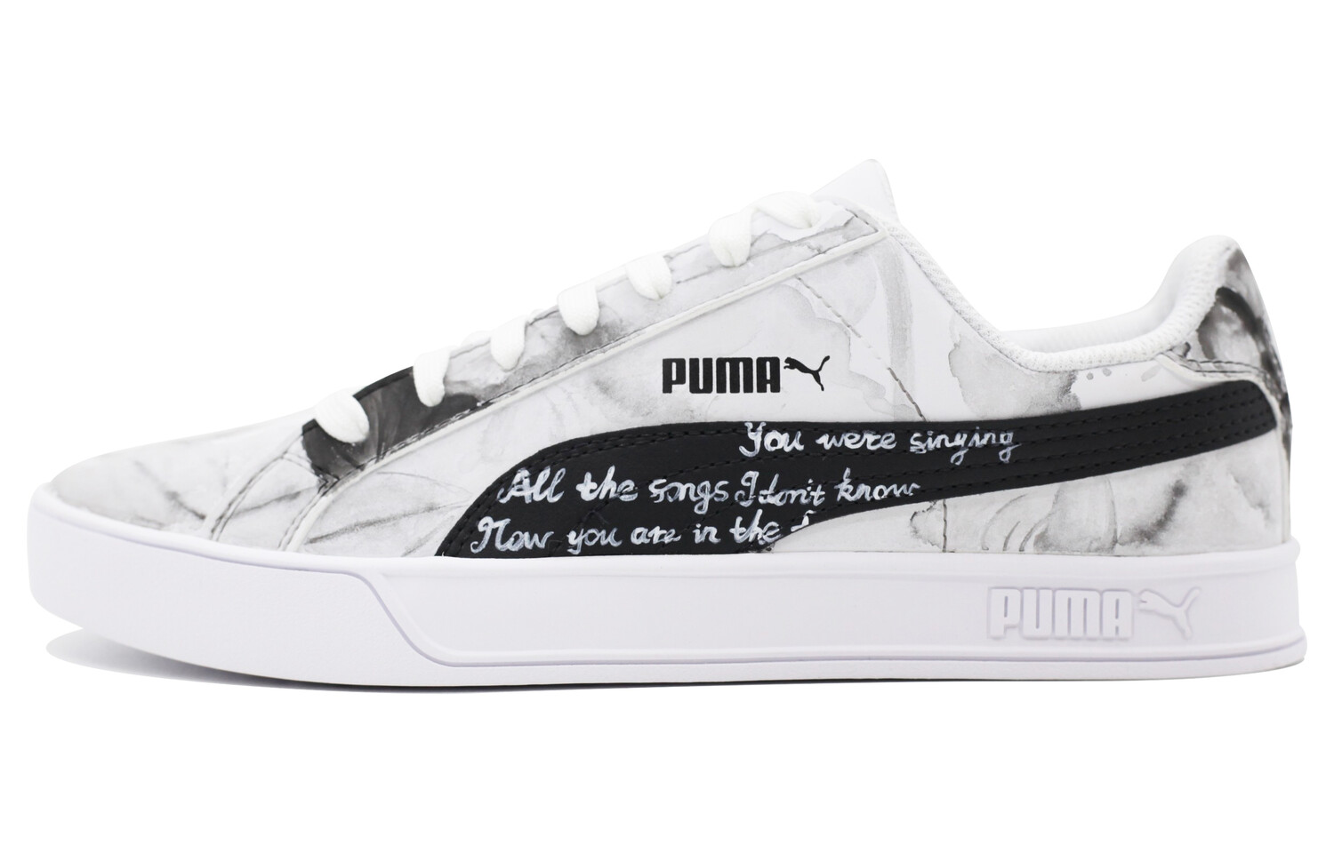 

Кроссовки Puma Smash Series Skateboarding Shoes Unisex Low-top Black/White, черный/белый