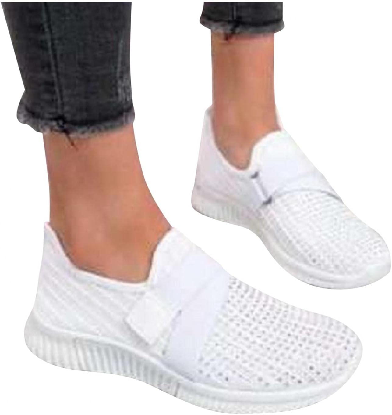 

Женские прогулочные туфли Hbeylia, модные повседневные туфли с бусинами, на платформе с эффектом памяти, спортивные кроссовки для бега, походов, спорта, легкие, дышащие, теннисные тренеры для скейтбординга, катания на лыжах и работы медсестры, б...