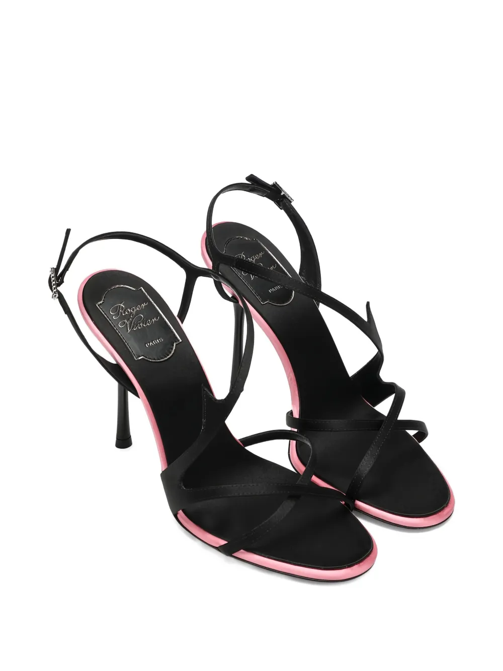 Босоножки на каблуке Epine с ремешком, высота каблука 100 мм Roger Vivier, черный — фото 2