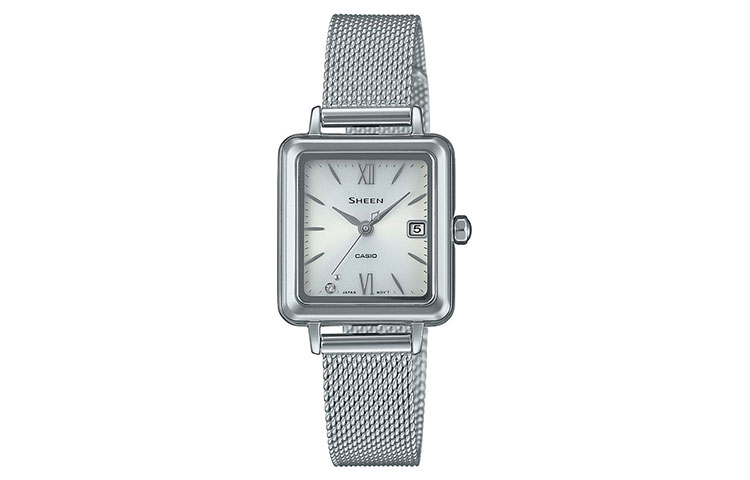 

CASIO Часы Women's SHEEN Silver Watch, Silver Dial