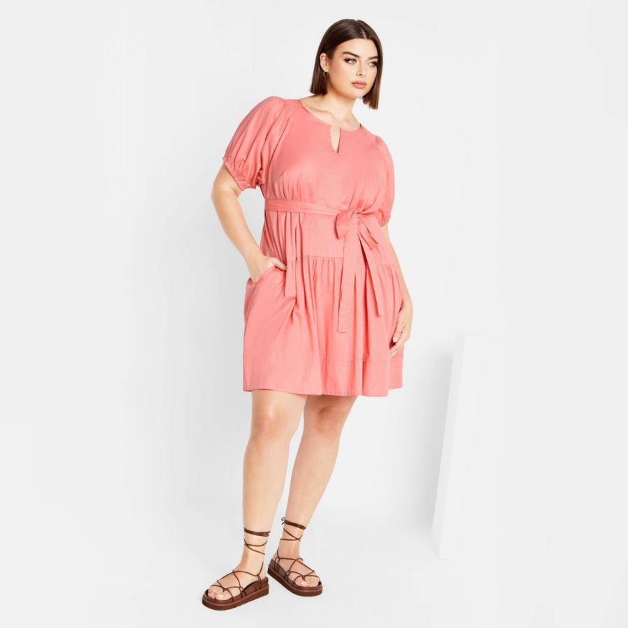 

Платье Кэсси большого размера (простое) CITY CHIC, Flamingo