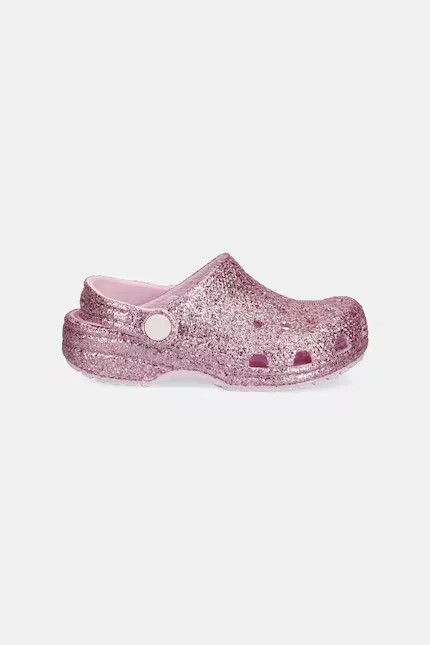 Сланцы Crocs Classic Chunky Glitter Clog T, розовый — фото 2