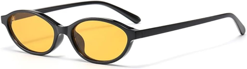 

Солнцезащитные очки с защитой от УФ-излучения UV400 | Овальные линзы в стиле «кошачий глаз» в панк-стиле | для женщин и мужчин, для занятий спортом на открытом воздухе и вождения DSVIGF, Black-yellow