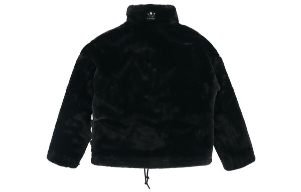 Куртка Men's adidas originals Contrasting Colors Large Logo Loose Stand Collar Sports Jacket Black, черный — фото 2