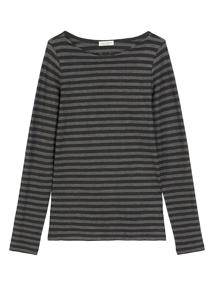 

Marc O'Polo Футболка с длинными рукавами, черно-серая