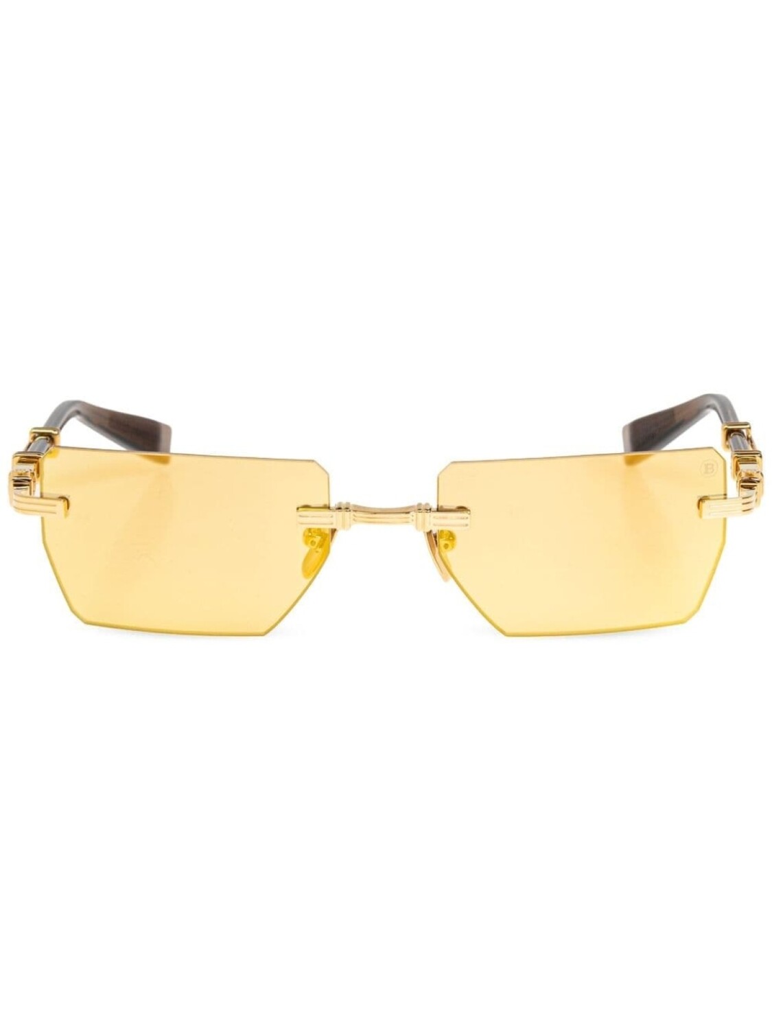 

Balmain Eyewear солнцезащитные очки в прямоугольной оправе BPS-150G-53, золотистый