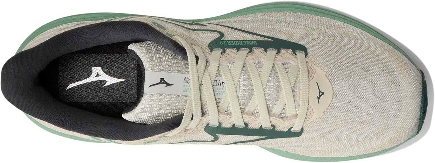 Мужские кроссовки Mizuno Wave Rider 29 2e, белый/зеленый — фото 2