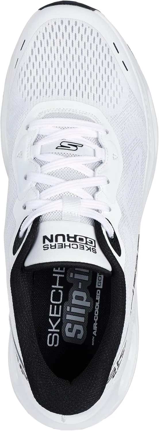 Мужские кроссовки Skechers Max Cushioning Glide Step с амортизацией, надевание без помощи рук, белый/черный — фото 3
