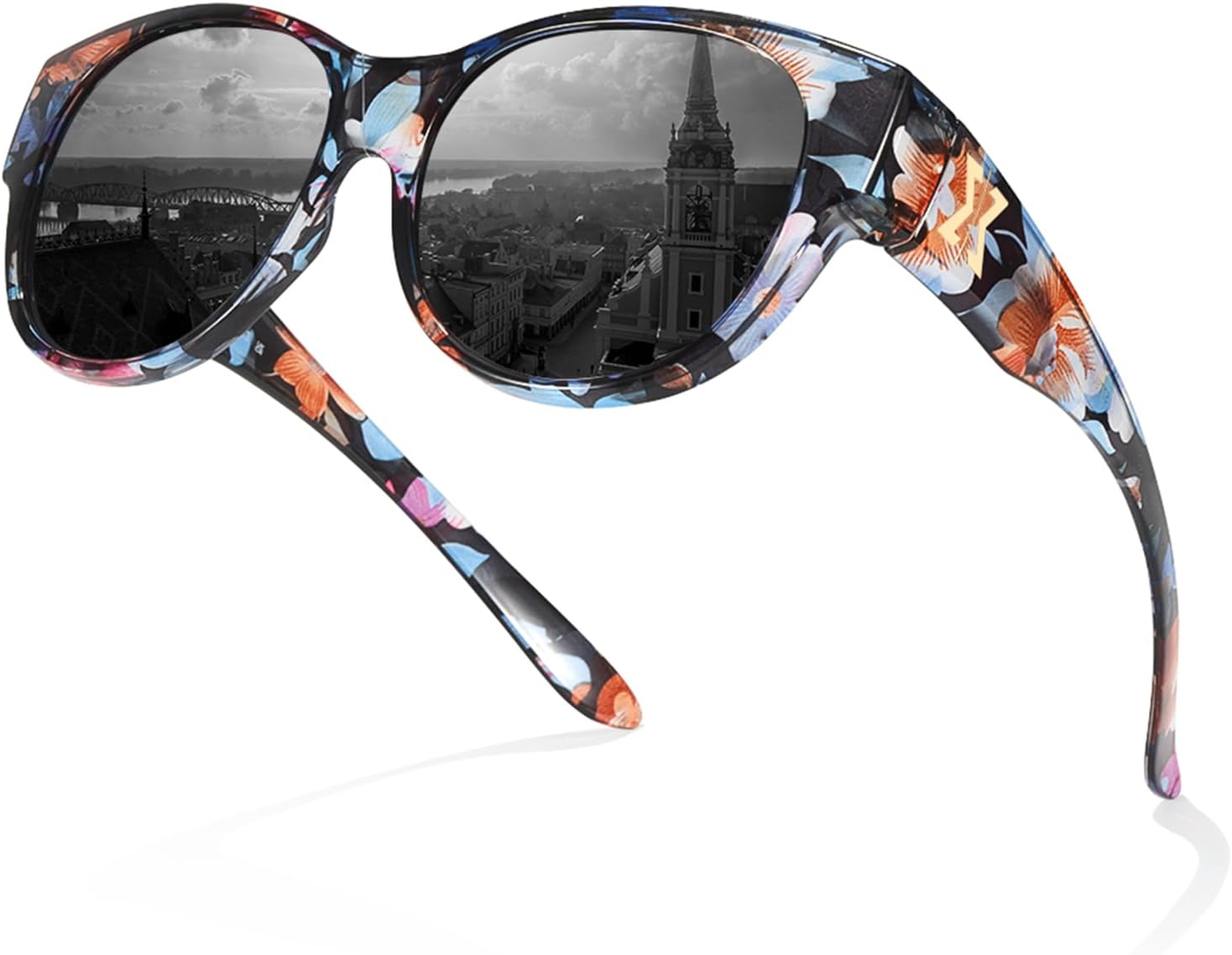 

Солнцезащитные очки Trysee Fit Over Sunglasses для женщин, поляризованные, с защитой от УФ-излучения UV400, увеличенного размера, можно носить поверх обычных очков. CTS5779-2M, C01 Floral