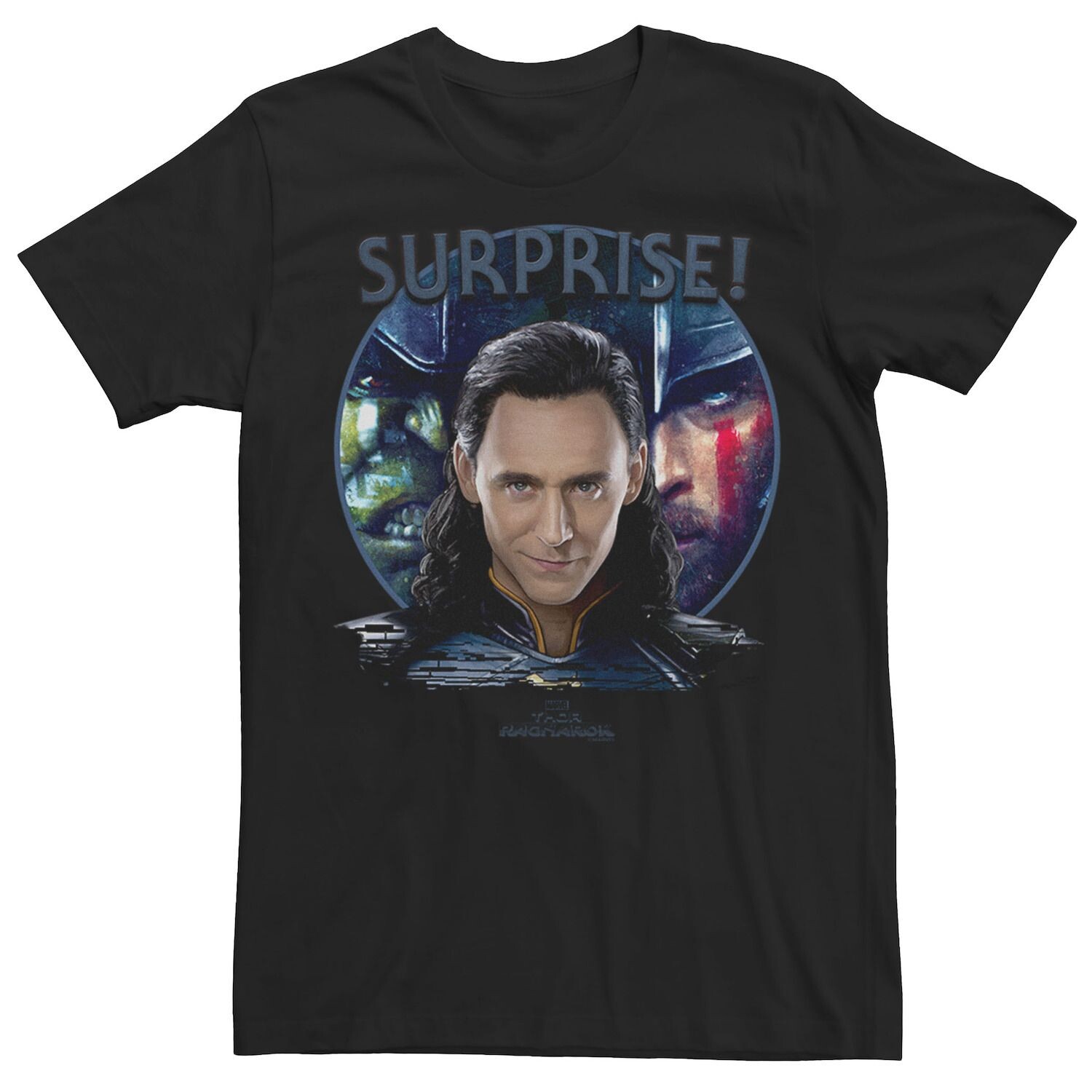 

Мужская футболка Thor Ragnarok Loki Surprise Shadows Marvel, черный