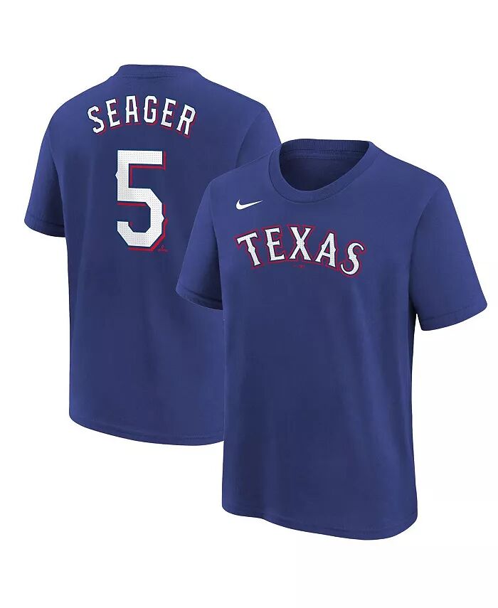 

Футболка с именем и номером игрока Big Boys Corey Seager Royal Texas Rangers Home Nike