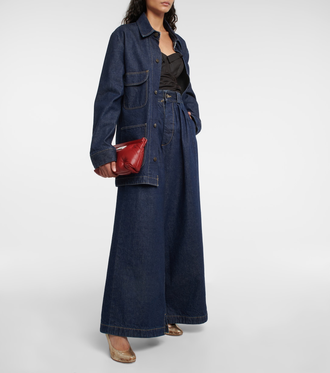 Состаренные металлические туфли-лодочки Maison Margiela, Lurex Gold — фото 2