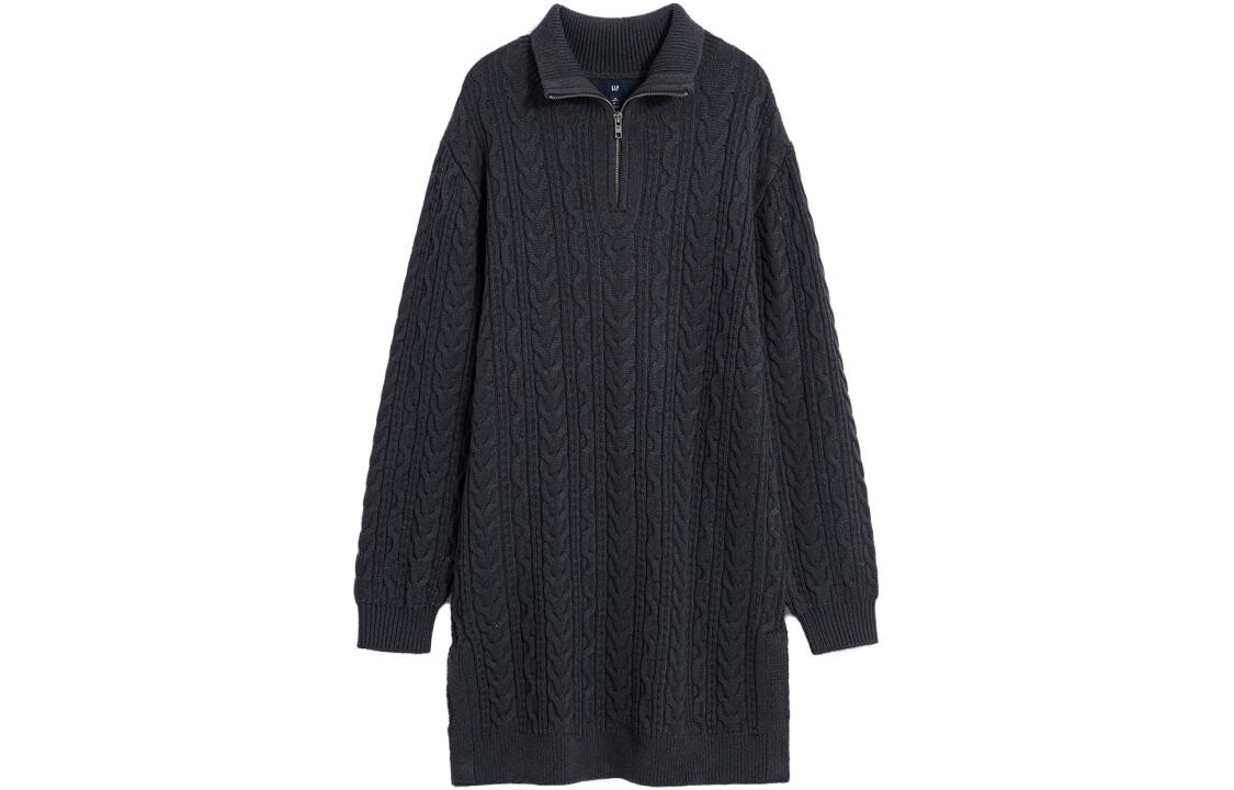 

GAP Женское платье с длинными рукавами, цвет Black/Gray