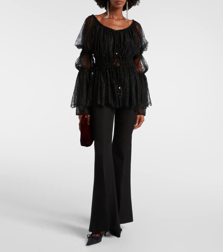 Топ из цветного кружева шантильи Blumarine, Black — фото 2