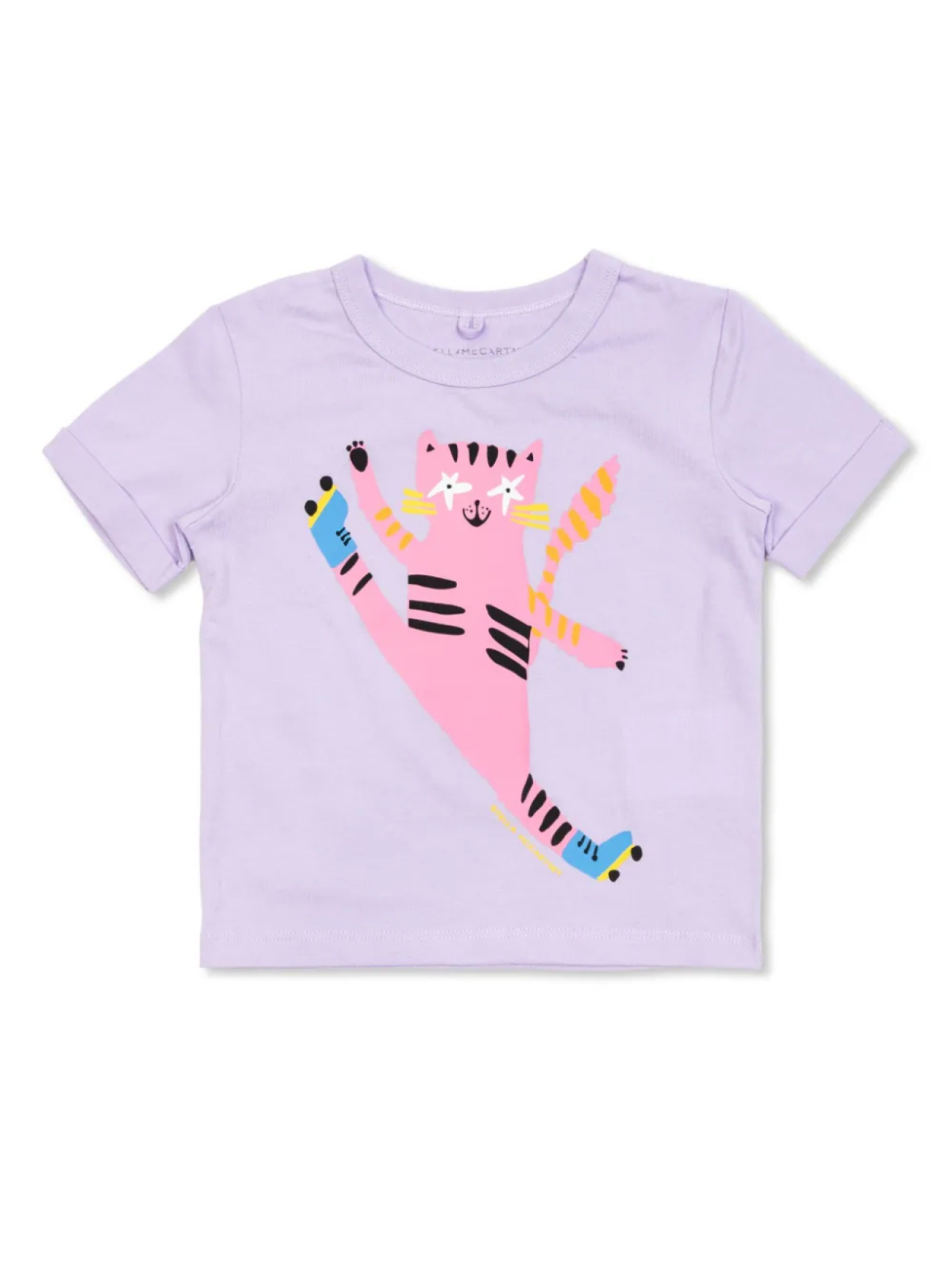 

Футболка Stella McCartney Kids с принтом кота, фиолетовый
