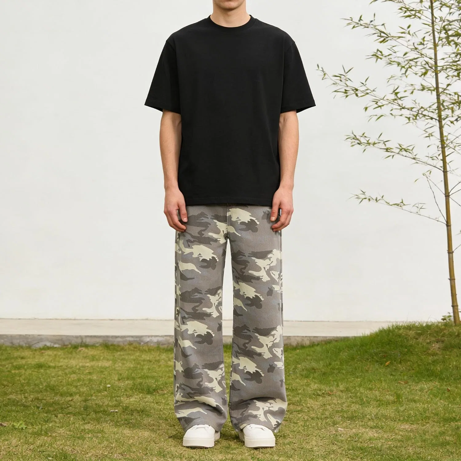 Джинсы свободные, High Street Casual, Light Camo 11 — фото 3