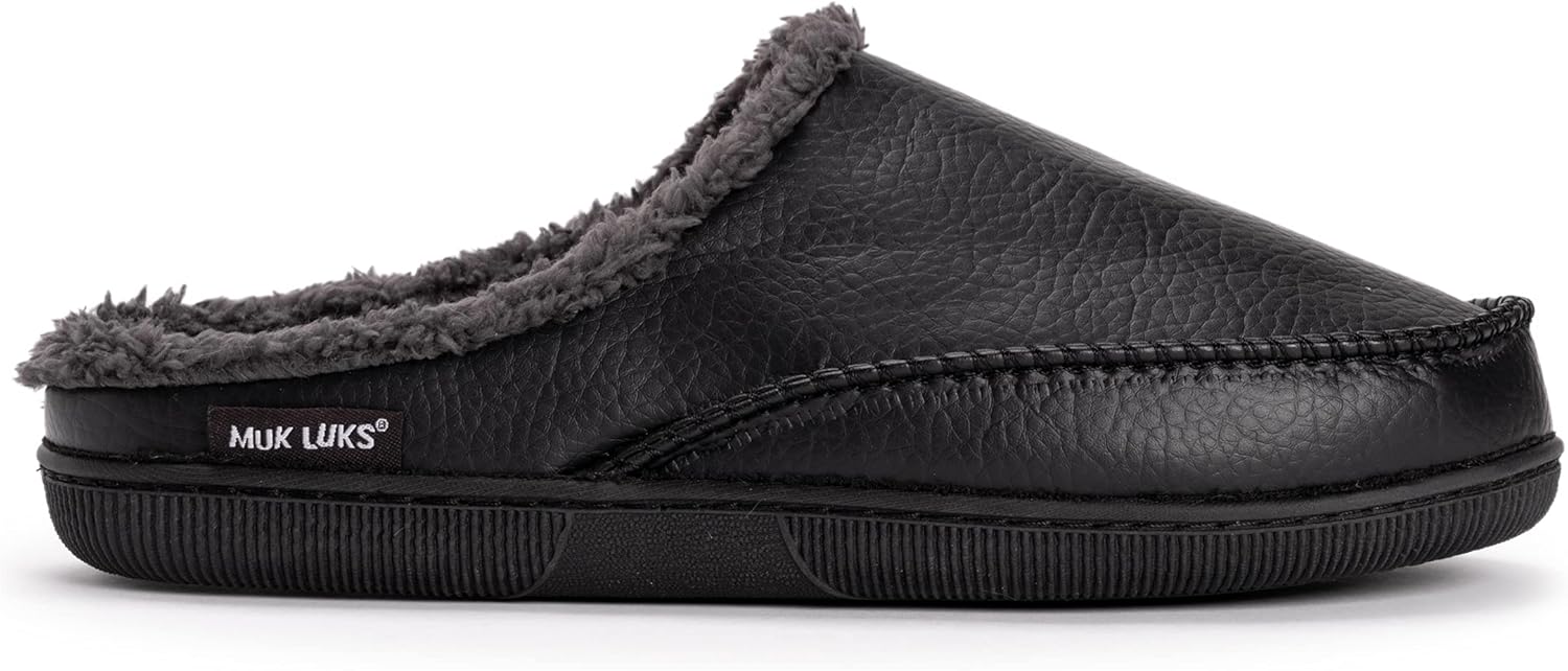 Мужские сабо MUK LUKS из искусственной кожи, черный — фото 3