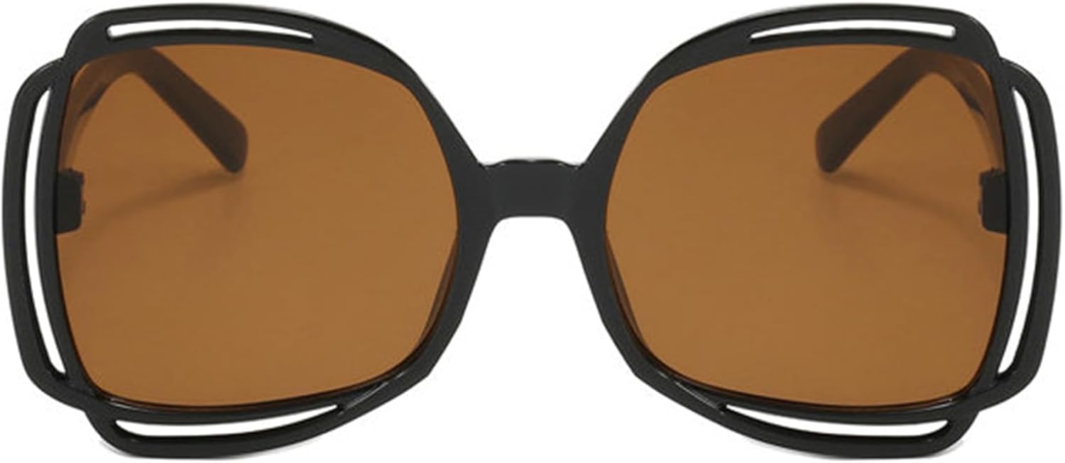 

Willochra Модные солнцезащитные очки большого размера для женщин, дизайнерские ретро-очки квадратной формы с градиентным переходом цвета, женские очки в двойной крупной оправе, C2