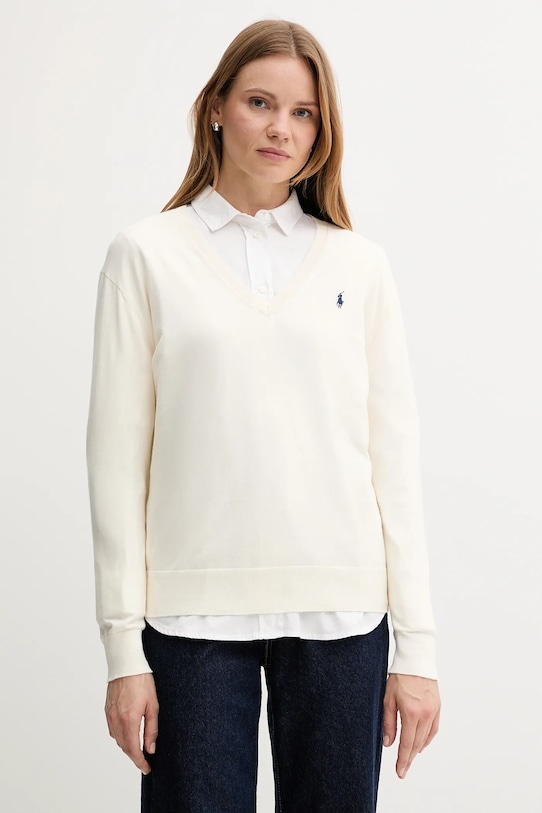 

Хлопковый свитер Polo Ralph Lauren, бежевый