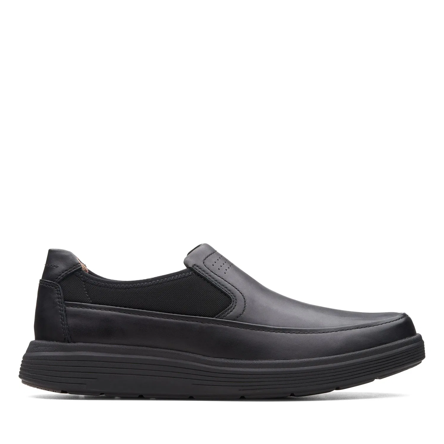 Кожаные лоферы Unstructured Clarks, черный