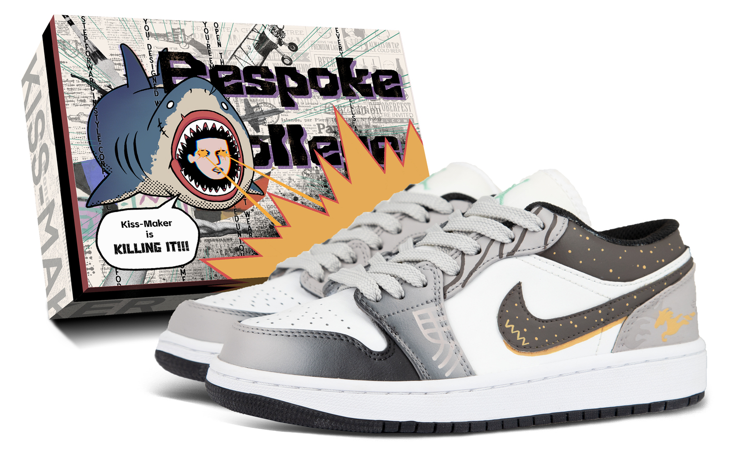 

Jordan Air 1 Leather Classic Cushioning Low top Vintage Basketball Shoes Unisex Brown