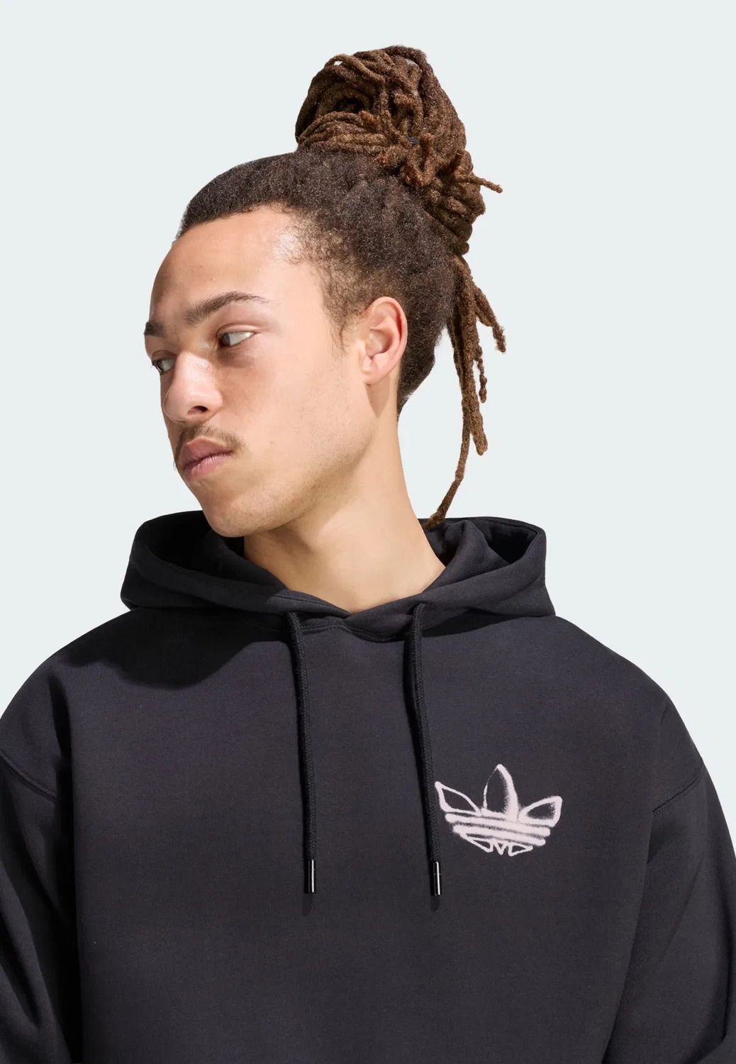 Толстовка Adidas Originals Powder Tongue черного цвета — фото 4