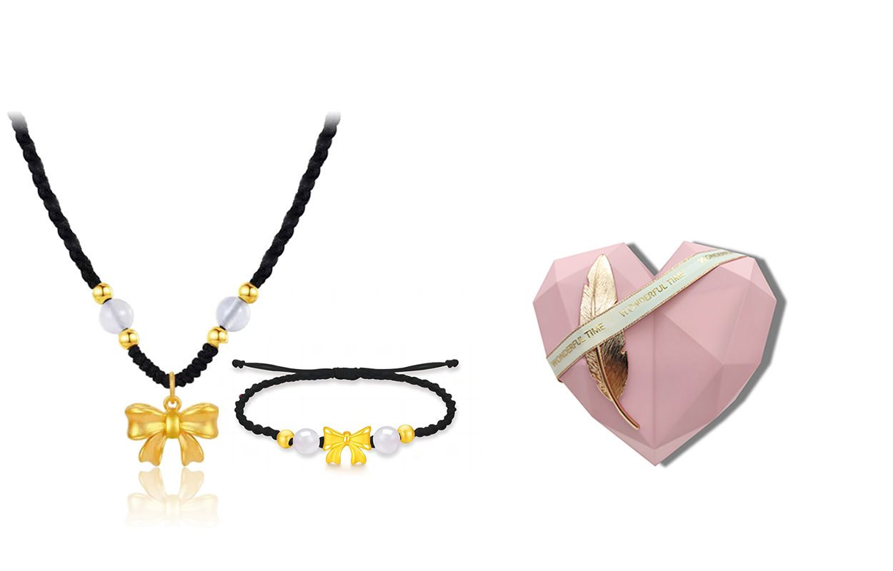 

Женское ожерелье GIFU, Fugitive Princess Bow Bracelet + Necklace + [Encounter Gift Box]