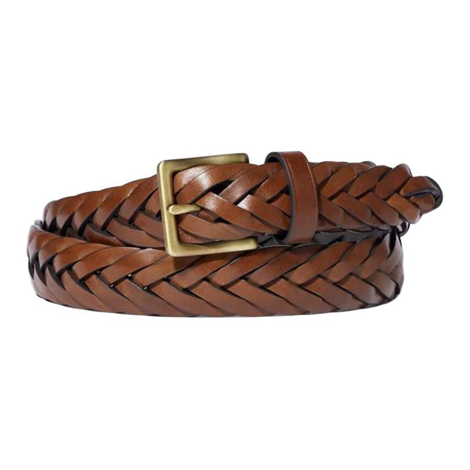 

UNIQLO Кожаный ремень унисекс умбра-черный шириной 3 см, Umber