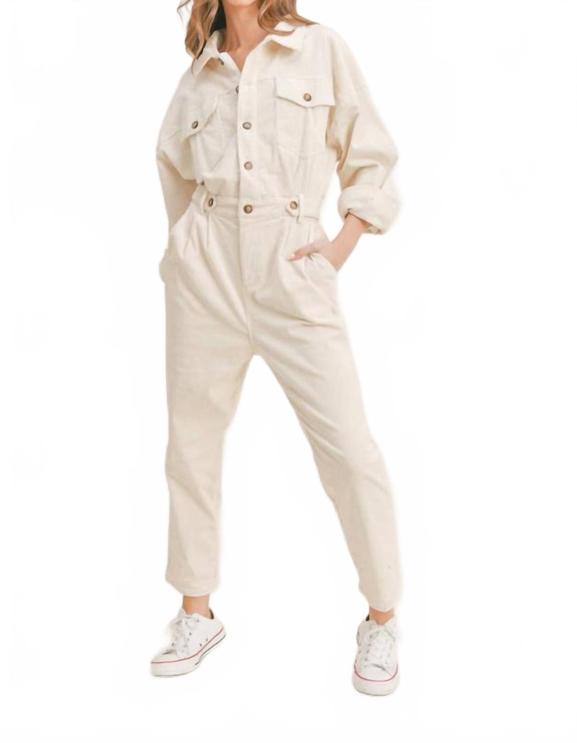 

Женский комбинезон Utility в кремовом цвете MABLE