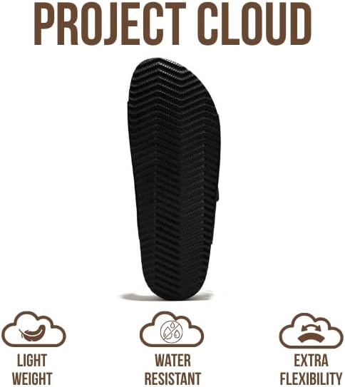 Мужские сандалии Project Cloud из 100 натуральной кожи с амортизирующей стелькой из натуральной пробки, сандалии с двумя ремешками и пряжками, летние нескользящие (Heritage), черный — фото 4